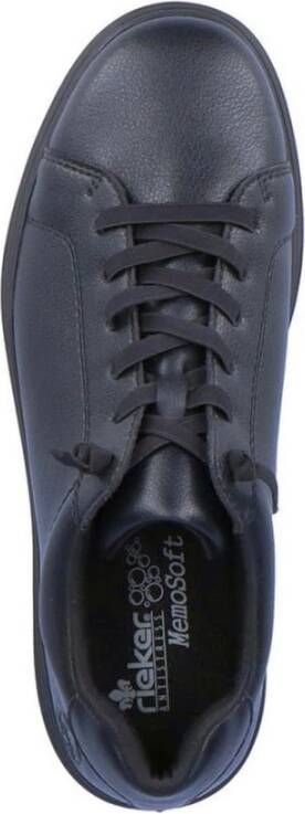 Rieker Comfortabele en stijlvolle lage herensneakers Zwart Heren