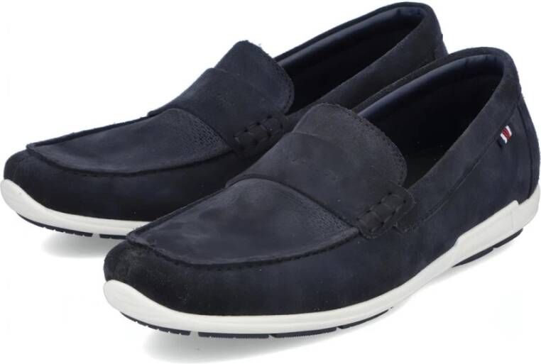 Rieker Stijlvolle blauwe suède loafers