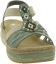 Rieker Mintgroene Sandaal met Kralen en Plateauzool Multicolor Dames - Thumbnail 6
