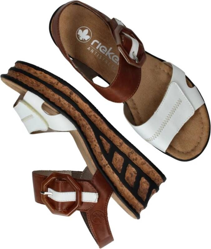 Rieker Trendy Platform Sandaal met gesp Multicolor Dames