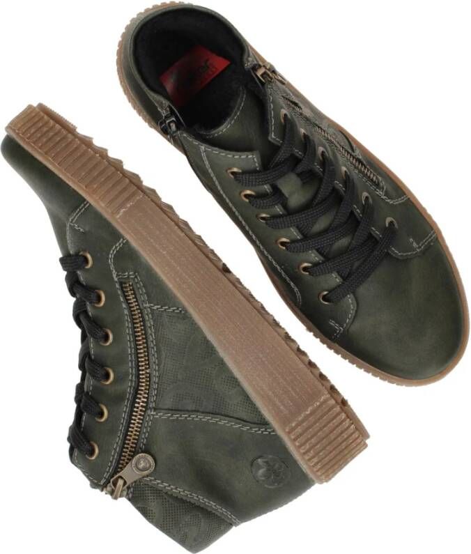 Rieker Donkergroene Comfort Sneakers voor Dames Groen Dames