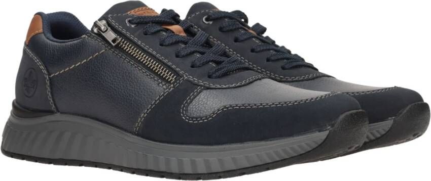 Rieker Comfortabele Blauwe Sneakers met Donkergrijze Zool Blauw Heren