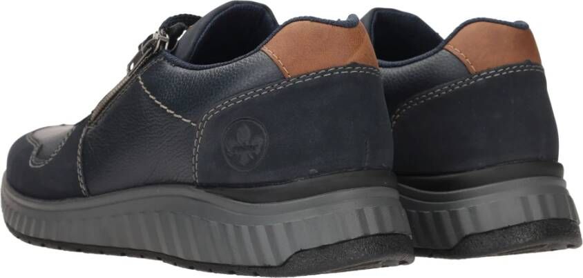 Rieker Comfortabele Blauwe Sneakers met Donkergrijze Zool Blauw Heren