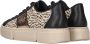 Rieker Trendy damessneaker met beige zwarte print en metallic detail Zwart Heren - Thumbnail 6