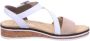 Rieker Sandalen zomerschoen sandaal sleehak met asymmetrische bandjes - Thumbnail 4