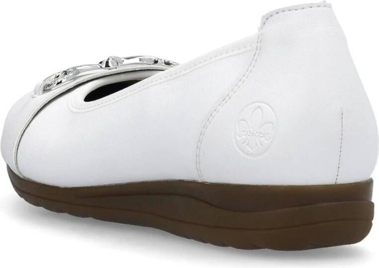 Rieker Witte Gesloten Ballerina's voor Vrouwen White Dames