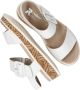 Rieker Witte leren sandaal met print White Dames - Thumbnail 40