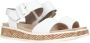 Rieker Witte leren sandaal met print White Dames - Thumbnail 41