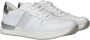 Rieker Witte Leren Sneakers met Zilveren Details White Dames - Thumbnail 4