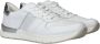 Rieker Witte Leren Sneakers met Zilveren Details White Dames - Thumbnail 12
