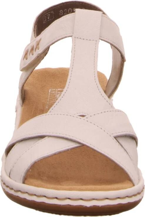 Rieker Witte sandalen met kruisband voor dames