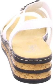 Rieker Witte sleehak sandalen voor vrouwen