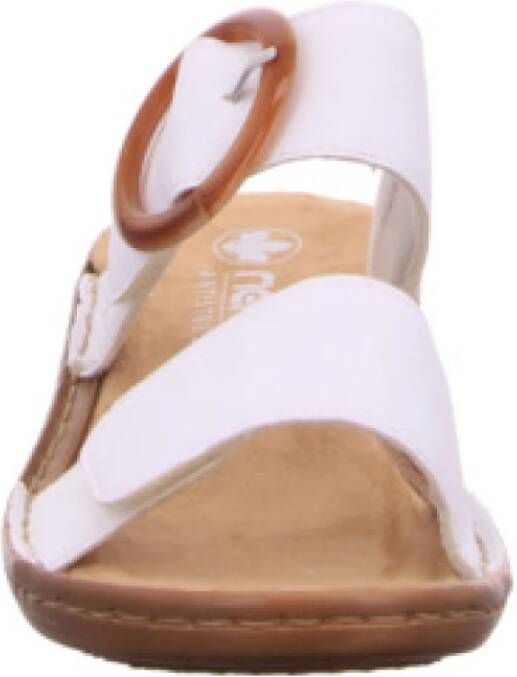 Rieker Witte Slippers Dames Effen