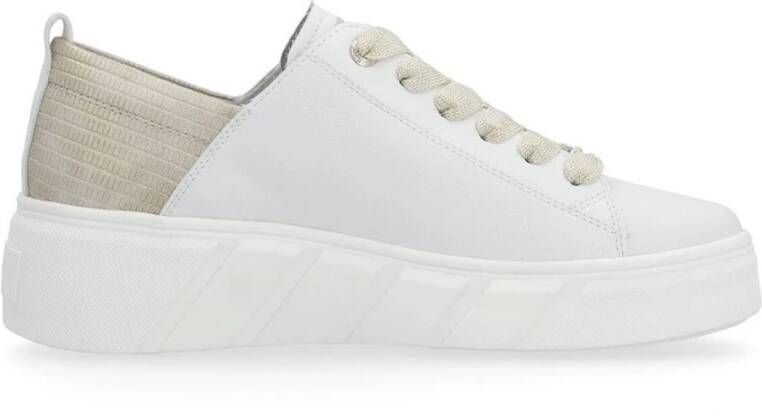Rieker Witte Vrijetijdssneakers Vrouwen Stijlvol Comfort White Dames