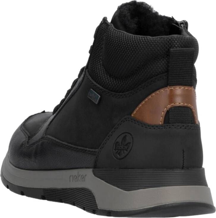 Rieker Zwarte Casual Gesloten Heren Enkellaarzen Black Heren
