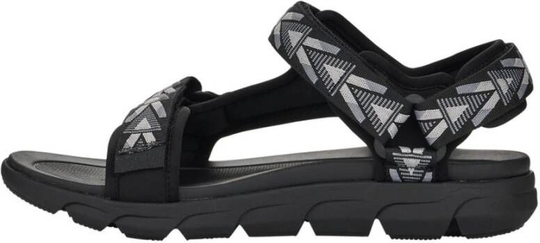 Rieker Zwarte Casual Open Sandalen Black Heren