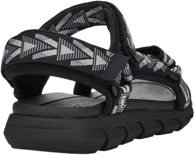 Rieker Zwarte Casual Open Sandalen Black Heren