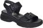 Rieker Zwarte Casual Platte Open Sandalen Black Dames - Thumbnail 3