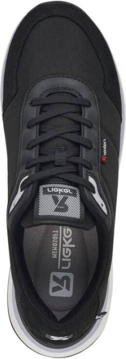 Rieker Zwarte Casual Veterschoenen Black Dames