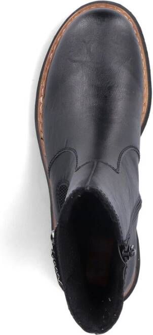 Rieker Zwarte Chelsea Boots met Flexibiliteit en Comfort