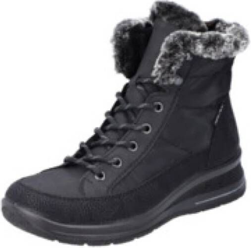 Rieker Zwarte Comfort Veterschoenen voor Dames