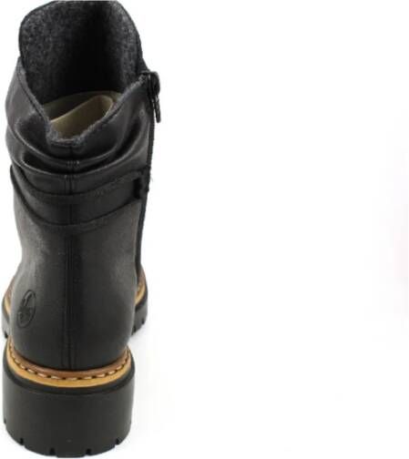 Rieker Zwarte Dameslaarzen HWK Stijl Black Dames