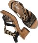 Rieker Zwarte sandalette met geweven bandjes en glitterzool Black Dames - Thumbnail 10