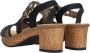 Rieker Zwarte sandalette met geweven bandjes en glitterzool Black Dames - Thumbnail 12