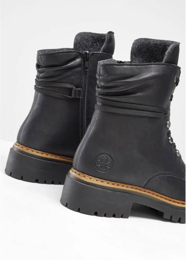 Rieker Zwarte veterschoen Black Dames
