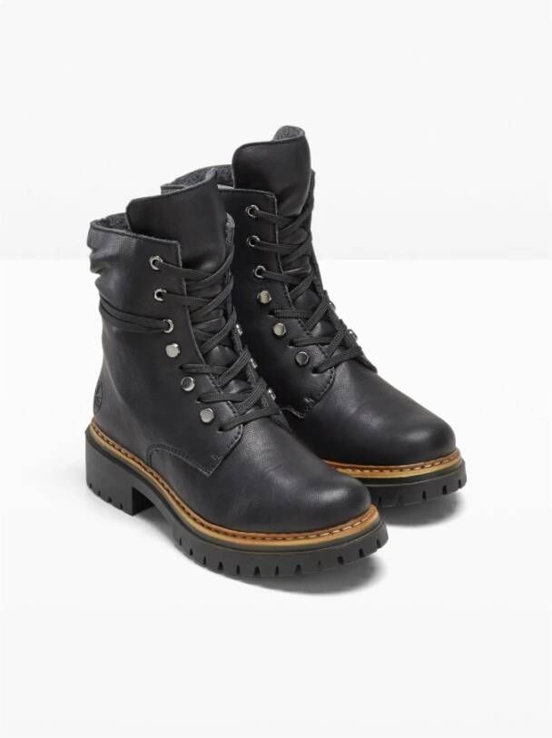 Rieker Zwarte veterschoen Black Dames