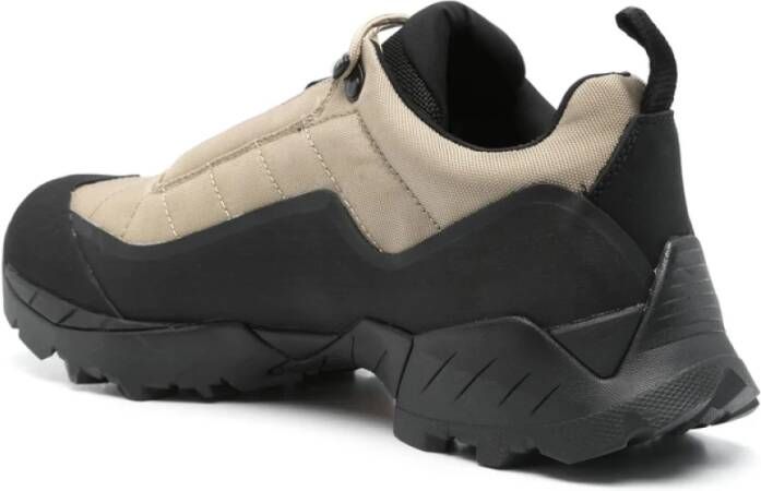 ROA Beige Chunky Lace-Up Sneaker Lug Sole