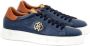 Roberto Cavalli Blauwe Leren LowTop Sneakers Blue Heren - Thumbnail 2