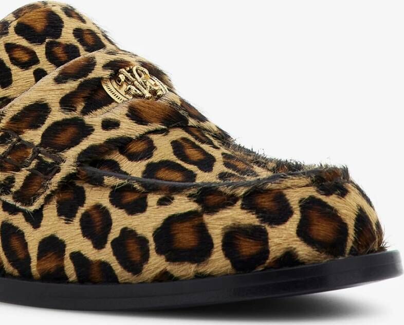 Roberto Cavalli Jaguar Print Mocassins Bruin Vrouw