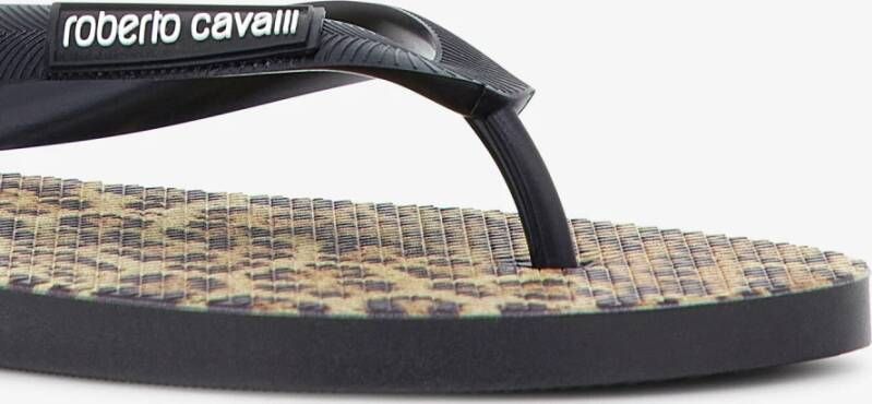 Roberto Cavalli Logo Slippers Bruin Man Italië