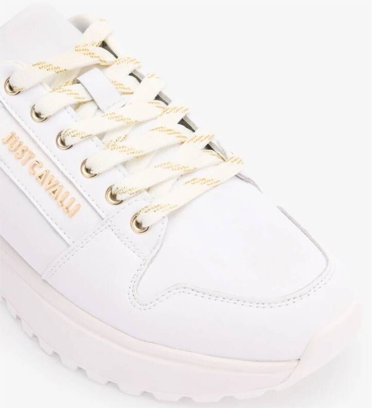 Roberto Cavalli Logo Sneakers met Gelamineerde Hiel