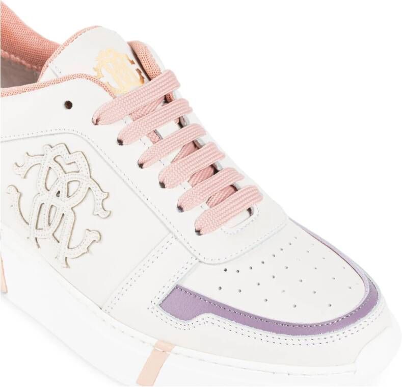 Roberto Cavalli Monogram Sneakers met Contrast Hakpaneel