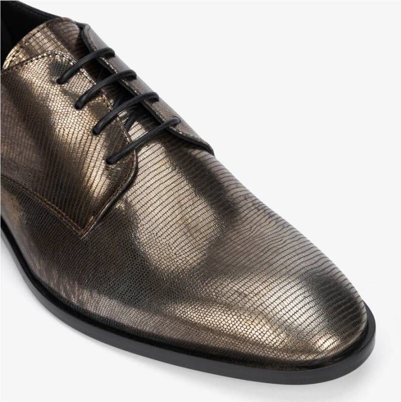 Roberto Cavalli Python-Effect Leren Veterschoenen