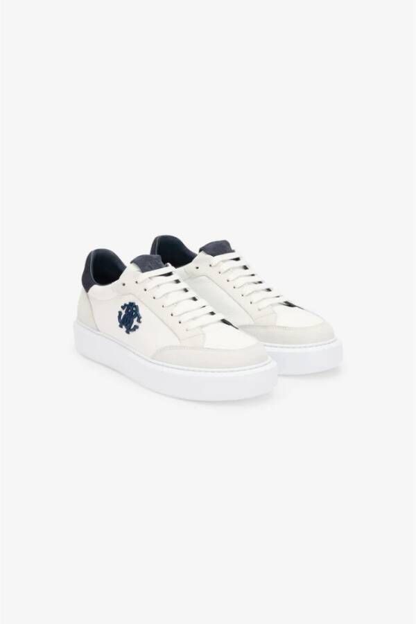 Roberto Cavalli RC Monogram Leren Sneakers White Heren
