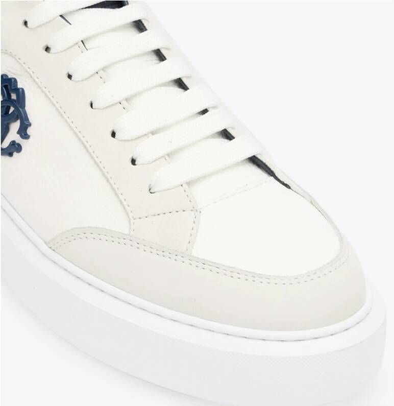 Roberto Cavalli RC Monogram Leren Sneakers White Heren