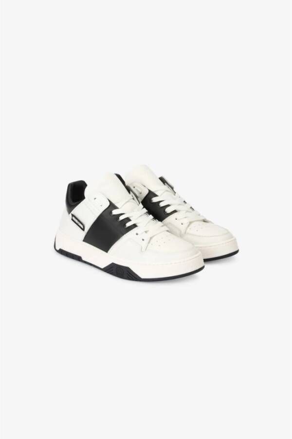 Roberto Cavalli Tweekleurige logo sneakers met veters Black Heren
