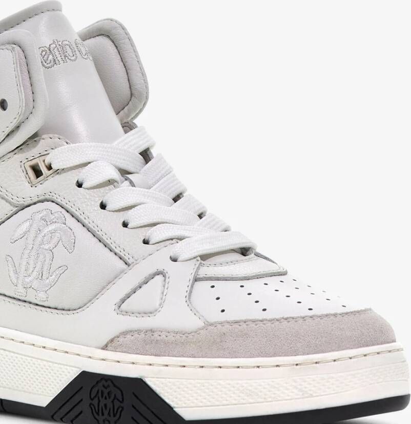 Roberto Cavalli Witte High-Top Sneakers Vrouw Italië