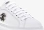 Roberto Cavalli Witte leren sneaker spiegel slang - Thumbnail 2