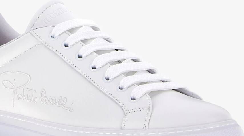 Roberto Cavalli Witte Logo Sneakers Gemaakt in Italië