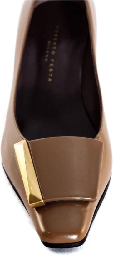 Roberto Festa Beige Kalfsleren Mila Pumps