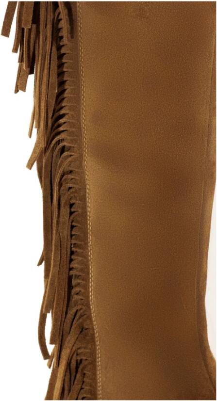 Roberto Festa Beige Suède Gaucho Franje Laarzen
