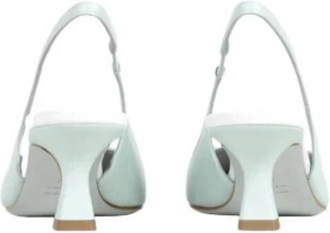 Roberto Festa Blauwe leren slingback hakken