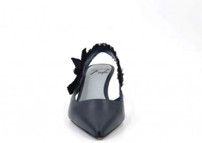 Roberto Festa Blauwe Leren Slingback Schoenen