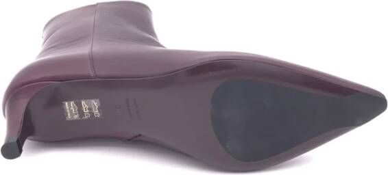 Roberto Festa Bordeaux Leren Enkellaarzen