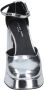 Roberto Festa Dames Glanzende Leren Sandalen Gray Dames - Thumbnail 5