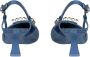 Roberto Festa Denim Slingback Platte Schoenen met Juweelversiering - Thumbnail 2